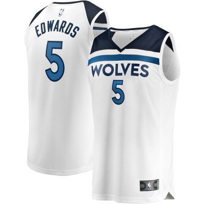 Anthony Edwards Minnesota Timberwolves Fast Break Replica Player Jersey - Association Edition - White