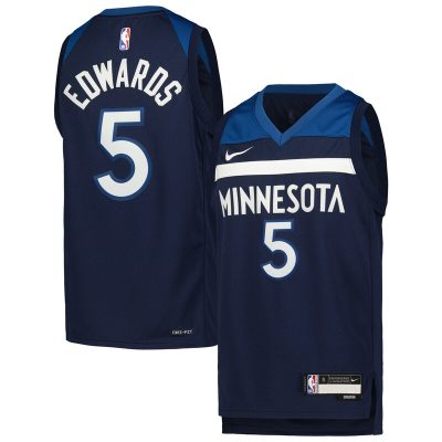 Anthony Edwards Minnesota Timberwolves Youth Swingman Jersey - Icon Edition - Navy