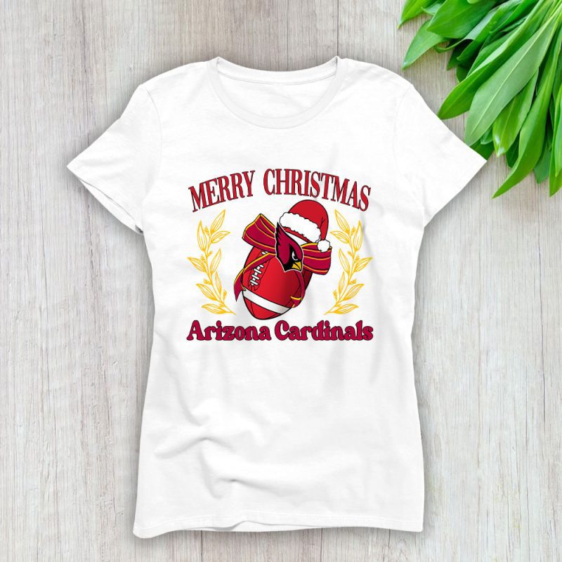 Arizona Cardinals Merry Christmas NFL Gift For Fan Christmas Funny Lady T-Shirt Women Tee LTL20188