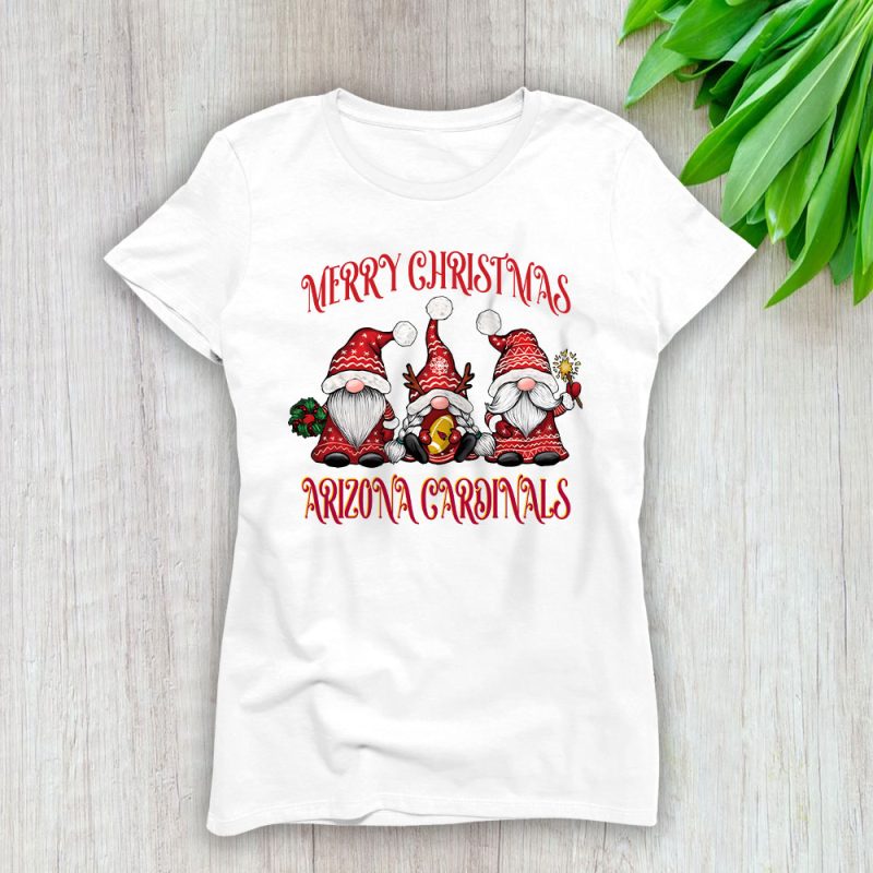 Arizona Cardinals Merry Christmas NFL Gift For Fan Christmas Gnomes Lady T-Shirt Women Tee LTL20183