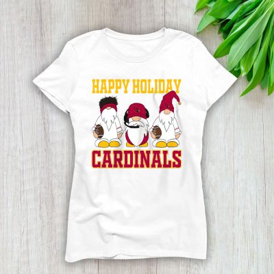 Arizona Cardinals Merry Christmas NFL Gift For Fan Christmas Gnomes Lady T-Shirt Women Tee LTL20190