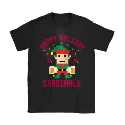 Arizona Cardinals Merry Christmas NFL Gift For Fan Cute Elf Happy Holiday Unisex T-Shirt Cotton Tee TAT20172