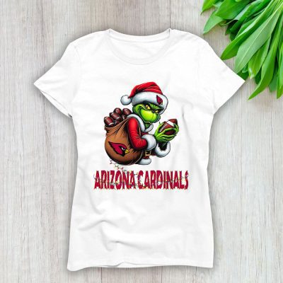 Arizona Cardinals Merry Christmas NFL Gift For Fan Cute Grinch Lady T-Shirt Women Tee LTL20174