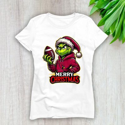 Arizona Cardinals Merry Christmas NFL Gift For Fan Cute Grinch Lady T-Shirt Women Tee LTL20175