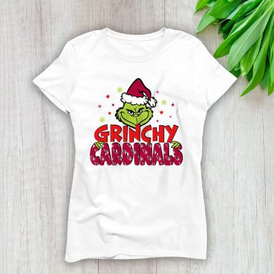 Arizona Cardinals Merry Christmas NFL Gift For Fan Cute Grinch Lady T-Shirt Women Tee LTL20199