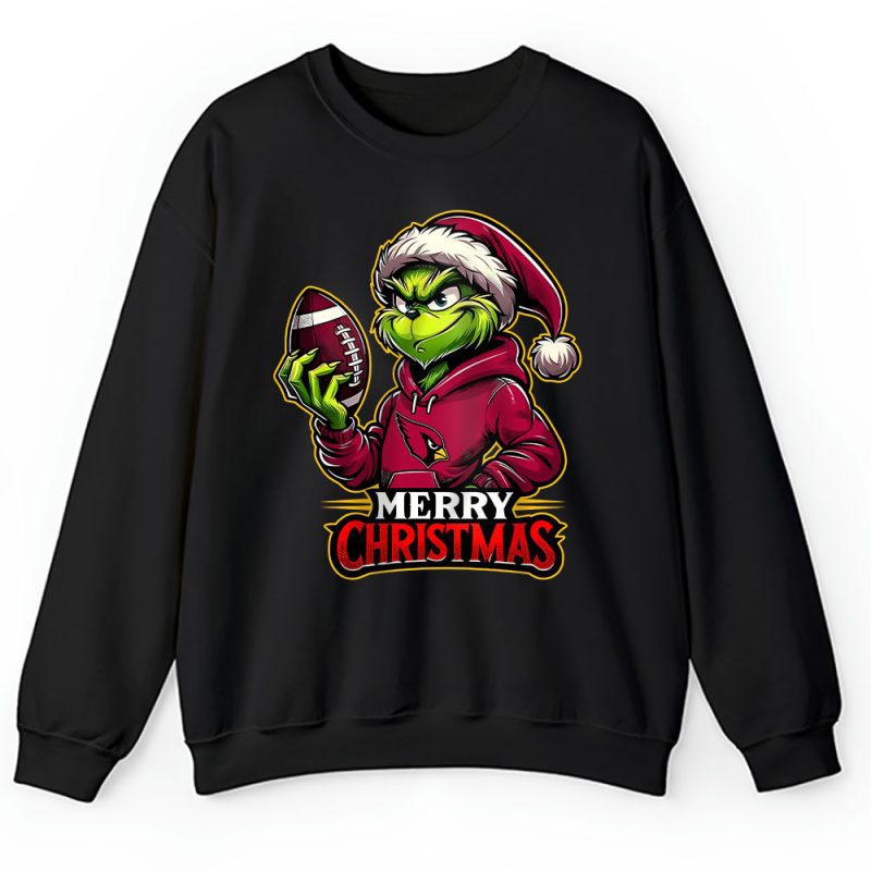 Arizona Cardinals Merry Christmas NFL Gift For Fan Cute Grinch Unisex Sweatshirt TAH20175