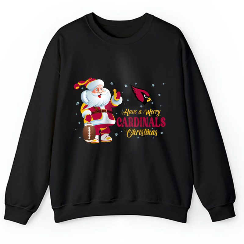 Arizona Cardinals Merry Christmas NFL Gift For Fan Cute Santa Hohoho Unisex Sweatshirt TAH20193