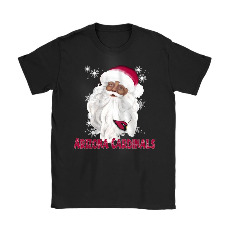 Arizona Cardinals Merry Christmas NFL Gift For Fan Cute Santa Hohoho Unisex T-Shirt Cotton Tee TAT20168