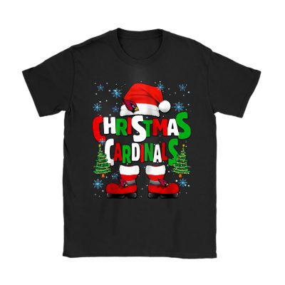 Arizona Cardinals Merry Christmas NFL Gift For Fan Cute Santa Hohoho Unisex T-Shirt Cotton Tee TAT20171