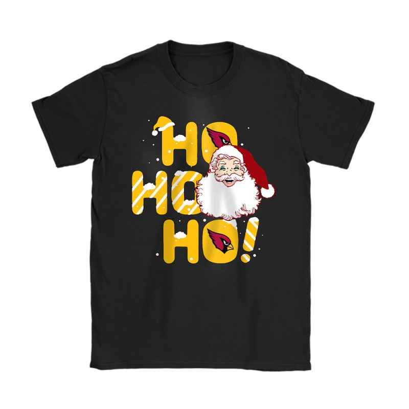 Arizona Cardinals Merry Christmas NFL Gift For Fan Cute Santa Hohoho Unisex T-Shirt Cotton Tee TAT20173