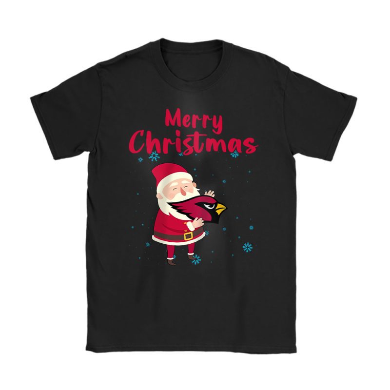 Arizona Cardinals Merry Christmas NFL Gift For Fan Cute Santa Hohoho Unisex T-Shirt Cotton Tee TAT20181