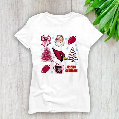 Arizona Cardinals Merry Christmas NFL Gift For Fan Santa Xmas Family Christmas Lady T-Shirt Women Tee LTL20202