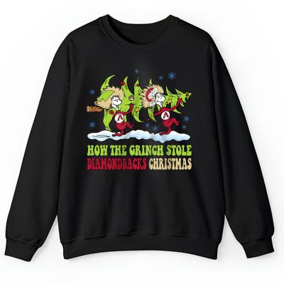 Arizona Diamondbacks Merry Christmas MLB Gift For Fan Cute Grinch Unisex Sweatshirt TAH21600