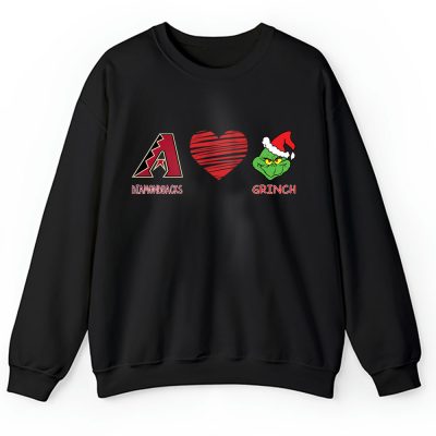 Arizona Diamondbacks Merry Christmas MLB Gift For Fan Cute Grinch Unisex Sweatshirt TAH21602