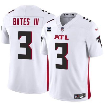 Atlanta Falcons #3 Jessie Bates III White 2024 F.U.S.E With 3-Star C Patch Vapor Untouchable Limited Football Stitched Jersey