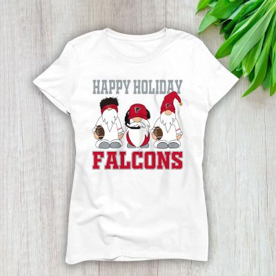 Atlanta Falcons Merry Christmas NFL Gift For Fan Christmas Gnomes Lady T-Shirt Women Tee LTL20225