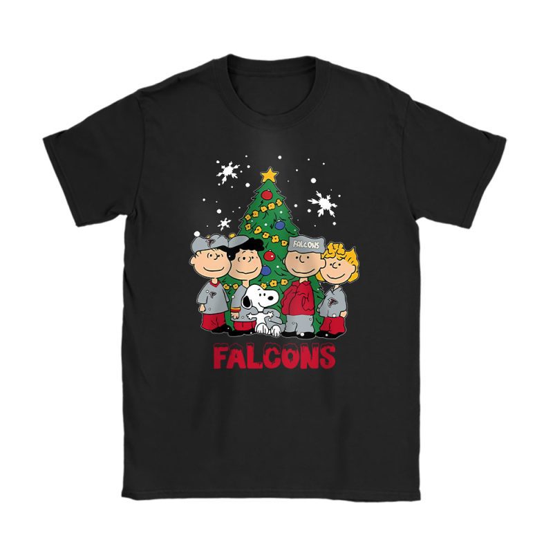 Atlanta Falcons Merry Christmas NFL Gift For Fan Christmas Snoopy And Friends Unisex T-Shirt Cotton Tee TAT20226