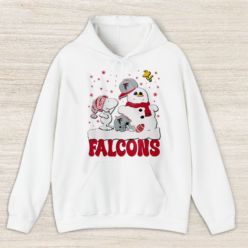 Atlanta Falcons Merry Christmas NFL Gift For Fan Christmas Snoopy And Snow Man Unisex Hoodie TAS20227