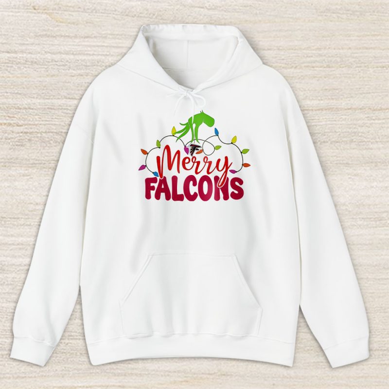 Atlanta Falcons Merry Christmas NFL Gift For Fan Cute Grinch Unisex Hoodie TAS20229