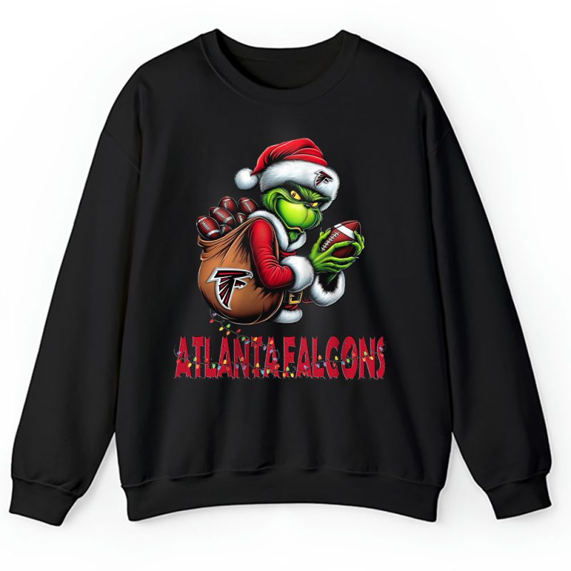 Atlanta Falcons Merry Christmas NFL Gift For Fan Cute Grinch Unisex Sweatshirt TAH20209