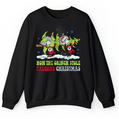 Atlanta Falcons Merry Christmas NFL Gift For Fan Cute Grinch Unisex Sweatshirt TAH20231