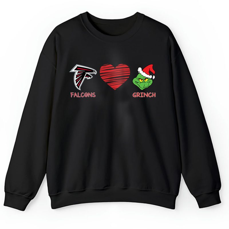 Atlanta Falcons Merry Christmas NFL Gift For Fan Cute Grinch Unisex Sweatshirt TAH20233