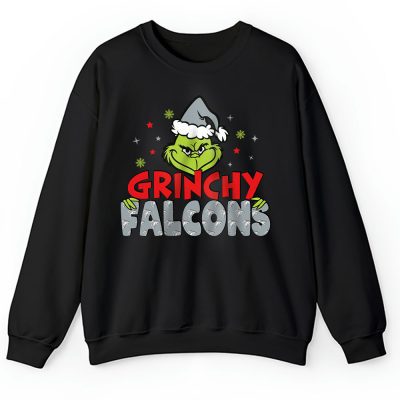 Atlanta Falcons Merry Christmas NFL Gift For Fan Cute Grinch Unisex Sweatshirt TAH20234