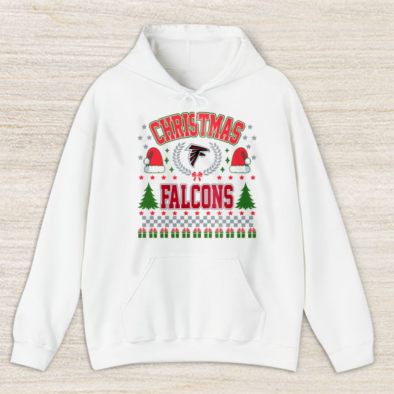 Atlanta Falcons Merry Christmas NFL Gift For Fan Cute Santa Hohoho Unisex Hoodie TAS20236