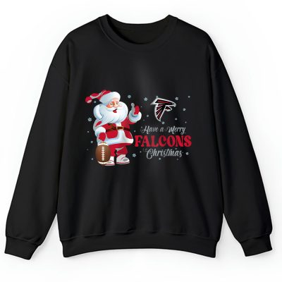 Atlanta Falcons Merry Christmas NFL Gift For Fan Cute Santa Hohoho Unisex Sweatshirt TAH20228