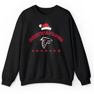 Atlanta Falcons Merry Christmas NFL Gift For Fan Cute Santa Hohoho Unisex Sweatshirt TAH20235