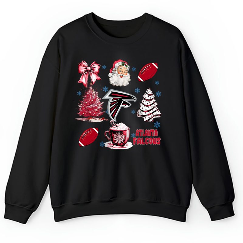 Atlanta Falcons Merry Christmas NFL Gift For Fan Santa Xmas Family Christmas Unisex Sweatshirt TAH20237