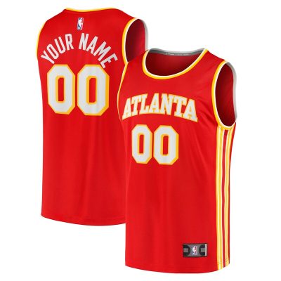 Atlanta Hawks Fast Break Replica Custom Jersey - Icon Edition - Red