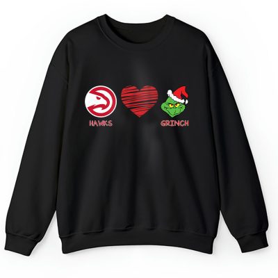 Atlanta Hawks Merry Christmas NBA Gift For Fan Cute Grinch Unisex Sweatshirt TAH21610