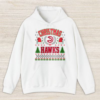 Atlanta Hawks Merry Christmas NBA Gift For Fan Cute Santa Hohoho Unisex Hoodie TAS21611