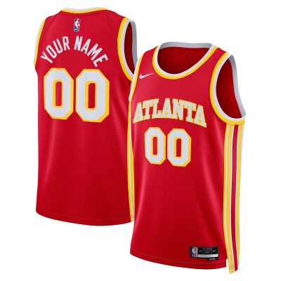 Atlanta Hawks Swingman Custom Jersey Red - Icon Edition