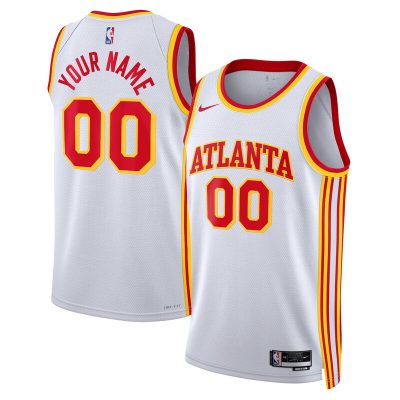 Atlanta Hawks Swingman Custom Jersey White - Association Edition