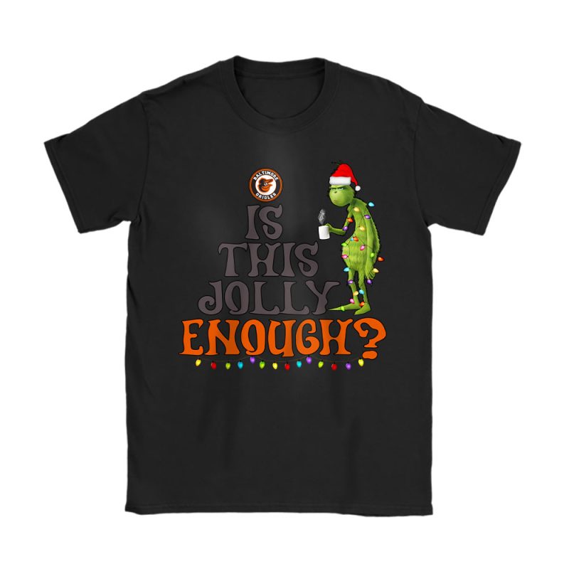 Baltimore Orioles Merry Christmas MLB Gift For Fan Cute Grinch Unisex T-Shirt Cotton Tee TAT21306