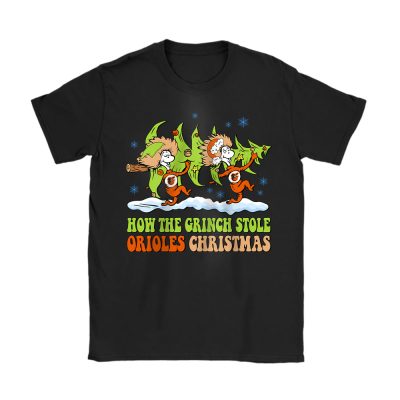 Baltimore Orioles Merry Christmas MLB Gift For Fan Cute Grinch Unisex T-Shirt Cotton Tee TAT21616