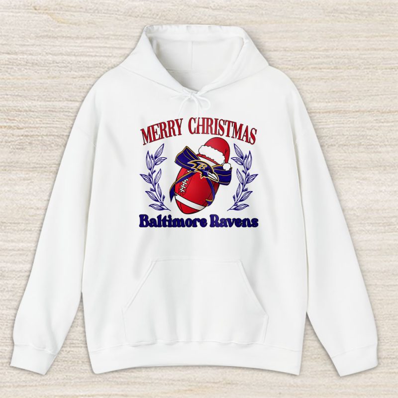 Baltimore Ravens Merry Christmas NFL Gift For Fan Christmas Funny Unisex Hoodie TAS20258