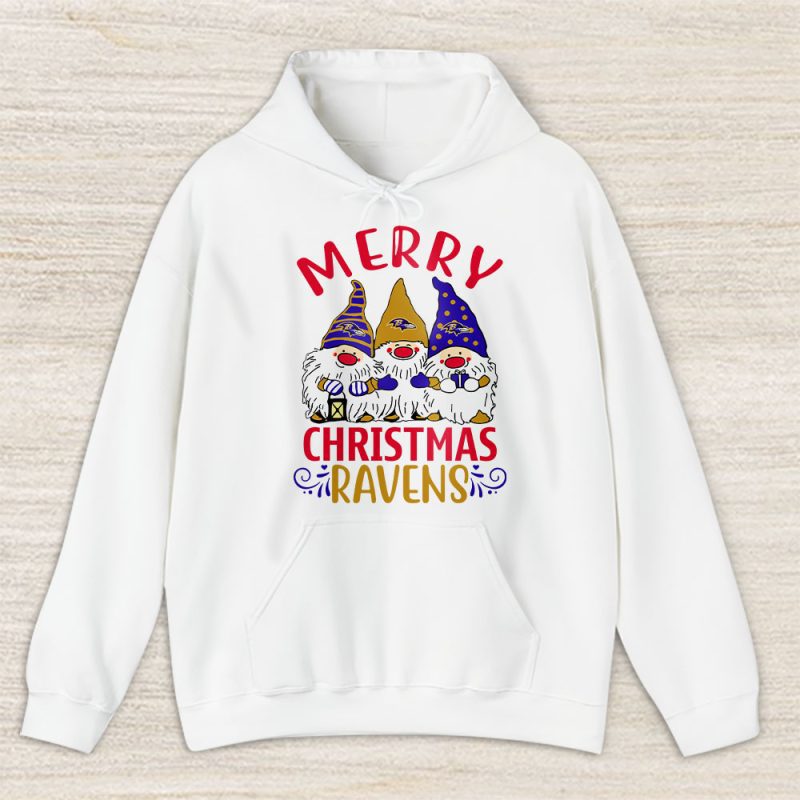 Baltimore Ravens Merry Christmas NFL Gift For Fan Christmas Gnomes Unisex Hoodie TAS20254