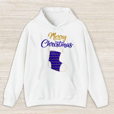 Baltimore Ravens Merry Christmas NFL Gift For Fan Christmas Stocking Unisex Hoodie TAS20252