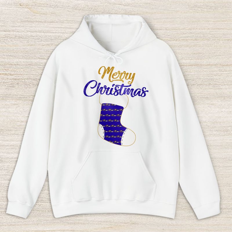 Baltimore Ravens Merry Christmas NFL Gift For Fan Christmas Stocking Unisex Hoodie TAS20252