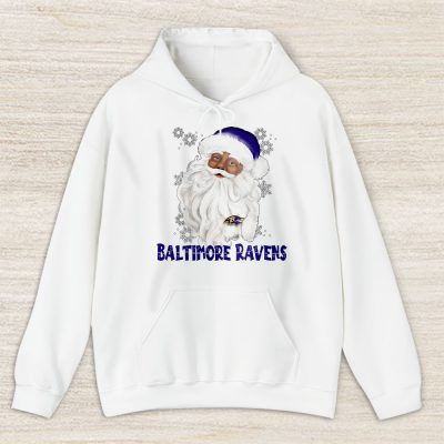 Baltimore Ravens Merry Christmas NFL Gift For Fan Cute Santa Hohoho Unisex Hoodie TAS20238