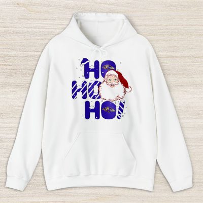 Baltimore Ravens Merry Christmas NFL Gift For Fan Cute Santa Hohoho Unisex Hoodie TAS20243