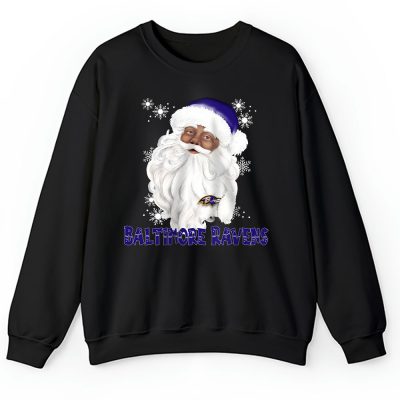 Baltimore Ravens Merry Christmas NFL Gift For Fan Cute Santa Hohoho Unisex Sweatshirt TAH20238