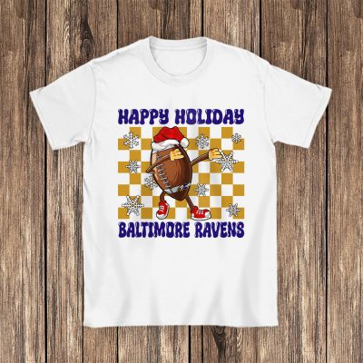 Baltimore Ravens Merry Christmas NFL Gift For Fan Rugby Ball Unisex T-Shirt Cotton Tee TAT20247