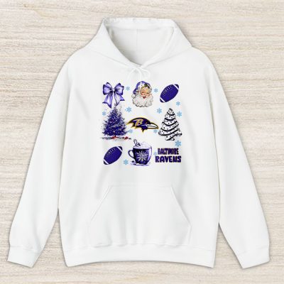 Baltimore Ravens Merry Christmas NFL Gift For Fan Santa Xmas Family Christmas Unisex Hoodie TAS20272