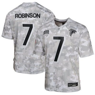 Bijan Robinson Atlanta Falcons Youth 2024 Salute to Service Game Jersey - Arctic Camo