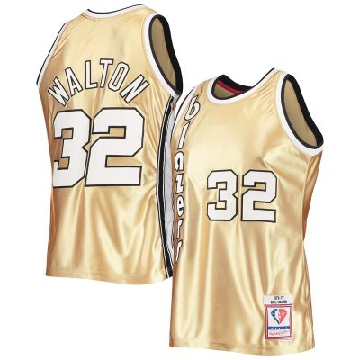 Bill Walton Portland Trail Blazers 75th Anniversary 1976/77 Hardwood Classics Swingman Jersey - Gold