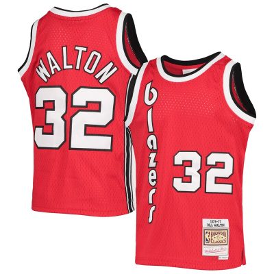 Bill Walton Portland Trail Blazers Youth 1976/77 Hardwood Classics Swingman Jersey - Black